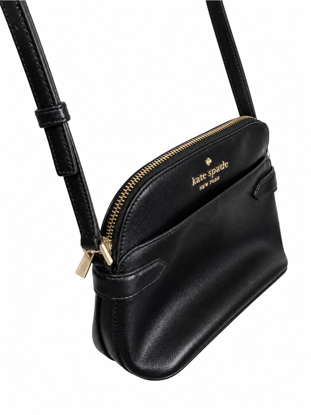 Kate Spade Black Saffiano Leather Crossbody Bag Gold Hardware - Picture 2 of 6